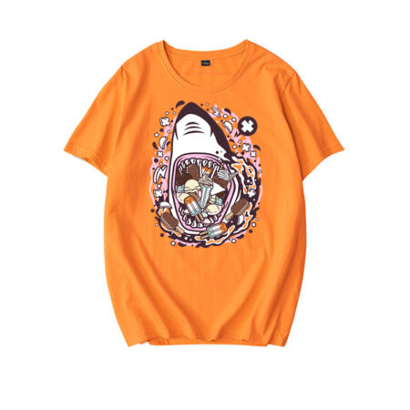 Shark Ice Cream Orange T-shirt